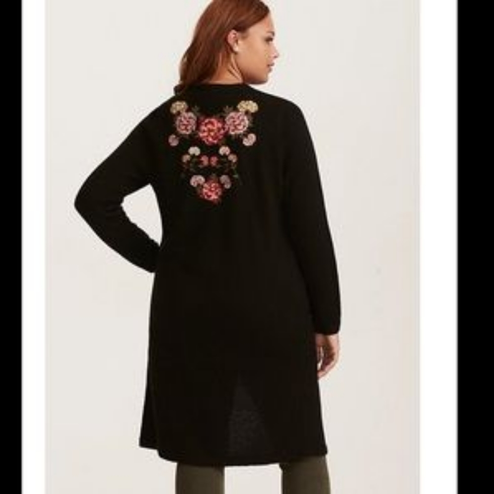 Embroidered Cardigan/Duster